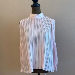 Zara Soft Pink Pleated Blouse